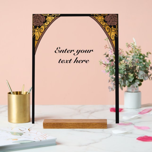 Art Nouveau Acrylschild (Hochzeit)