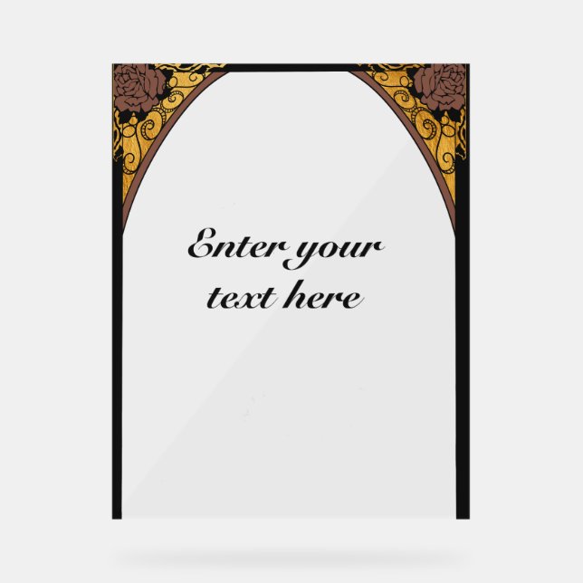 Art Nouveau Acrylschild (Vorderseite)