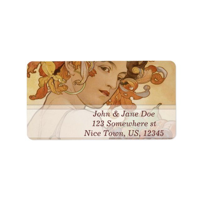 Art Nouveau Adressaufkleber (Vorne)