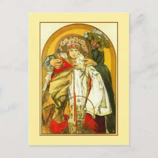 Art Nouveau Alfons Mucha Tschechische Republik Geb Postkarte
