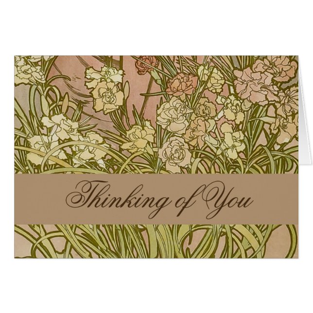 Art Nouveau Alfonse Mucha Blumenzucht Blume (Vorderseite (Horizontal))