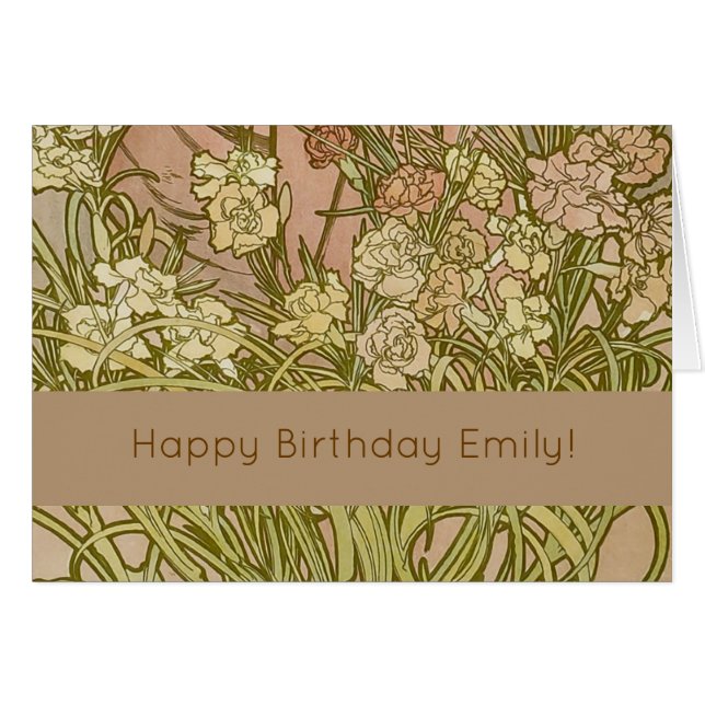 Art Nouveau Alfonse Mucha Blumenzucht Blume (Vorderseite (Horizontal))