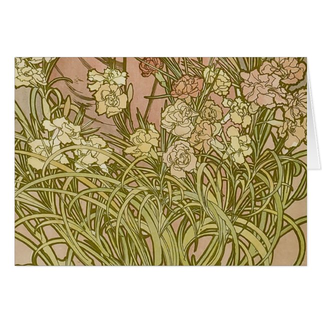 Art Nouveau Alfonse Mucha Blumenzucht Blume (Vorderseite (Horizontal))