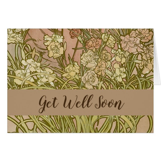 Art Nouveau Alfonse Mucha Blumenzucht Blume (Vorderseite (Horizontal))