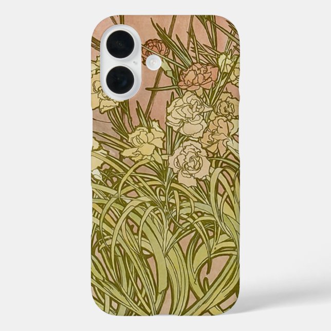 Art Nouveau Alfonse Mucha Blumenzucht Blume Case-Mate iPhone Hülle (Rückseite)