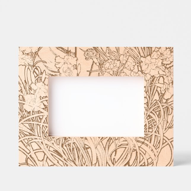 Art Nouveau Alfonse Mucha Blumenzucht Blume Geätzte Rahmen (Vorderseite)