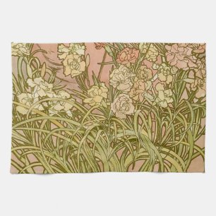 Art Nouveau Alfonse Mucha Blumenzucht Blume Geschirrtuch