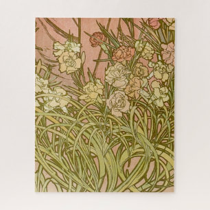 Art Nouveau Alfonse Mucha Blumenzucht Blume Puzzle