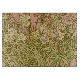 Art Nouveau Alfonse Mucha Blumenzucht Blume Schneidebrett