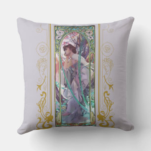 Art Nouveau Alphonse Mucha Abendliche Kontemplatio Kissen