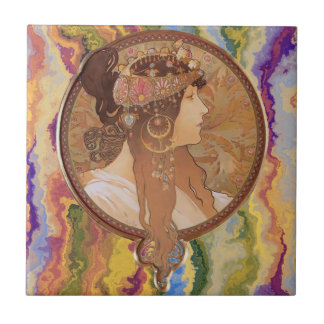 Art Nouveau - Alphonse Mucha Byzantine Fliese
