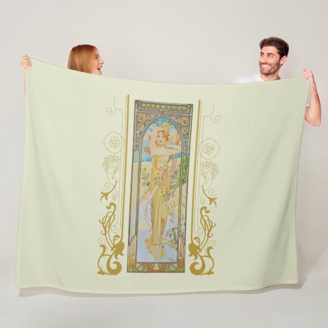Art Nouveau Alphonse Mucha - Die Helligkeit des Ta Fleecedecke (Beispiel)