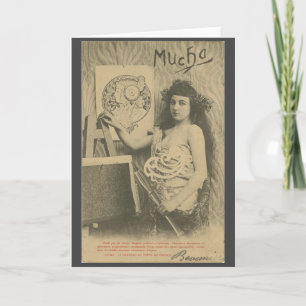 Art nouveau Alphonse mucha Frau Kunstmodell Karte