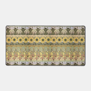 Art nouveau alphonse mucha fuchsien-sonnenblume fl schreibtischunterlage