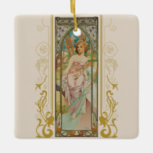 Art Nouveau Alphonse Mucha - Morgens Erwachen Keramikornament