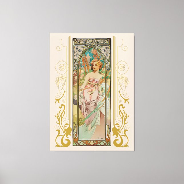 Art Nouveau Alphonse Mucha - Morgens Erwachen Leinwanddruck (Vorderseite)