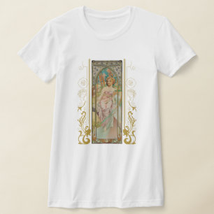 Art Nouveau Alphonse Mucha - Morgens Erwachen T-Shirt