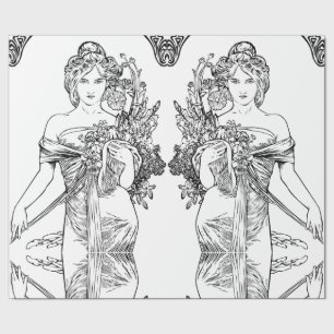 Art Nouveau Alphonse Mucha Packpapier
