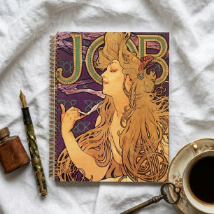 Art Nouveau Alphonse Mucha Vintag Notizbuch