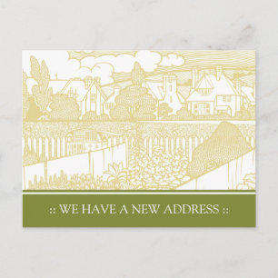 Art Nouveau Änderung der Adresse Postkarte