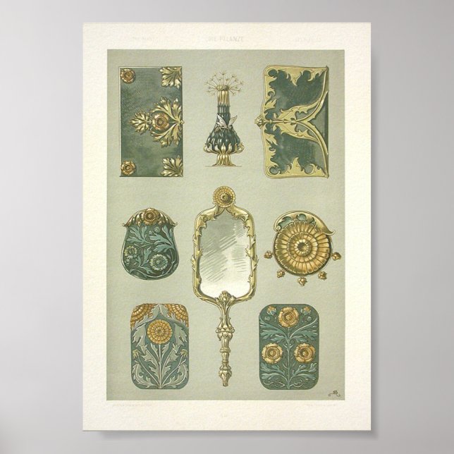 Art Nouveau anton seder drestable Poster (Vorne)