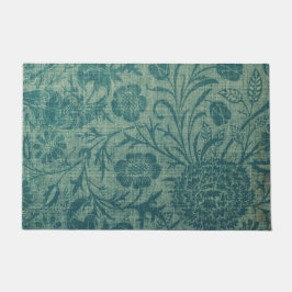 Art Nouveau,aquamarin,William Morris-Stil, floral, Fußmatte