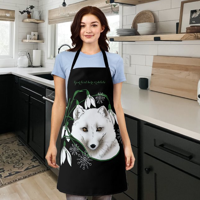 Art Nouveau Arctic White Fox Schürze (Von Creator hochgeladen)