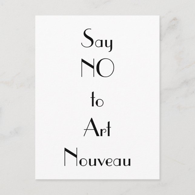 Art Nouveau Art Deco Postkarte (Vorderseite)