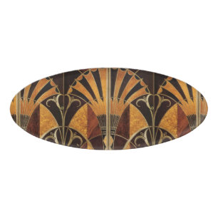 Art Nouveau,art Deko, Vintag, Mehrholzfarben, Namenschild