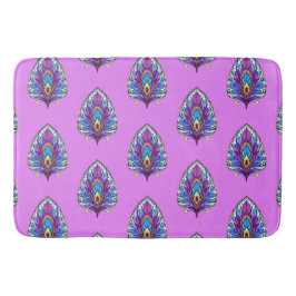 Art Nouveau Art verkleidet Glass Peacock Feather Badematte