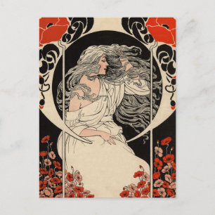 Art Nouveau aus den 1920er Jahren Postkarte