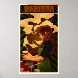 Art Nouveau Barista (Plakat/Druck) Poster