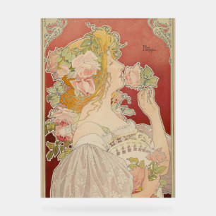 Art Nouveau Belle Époque Dame Rosen Livemont Acrylschild