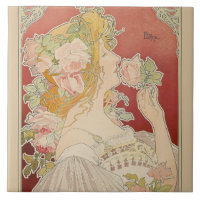 Art Nouveau Belle Époque Dame Rosen Livemont