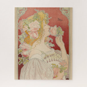Art Nouveau Belle Époque Dame Rosen Livemont Puzzle
