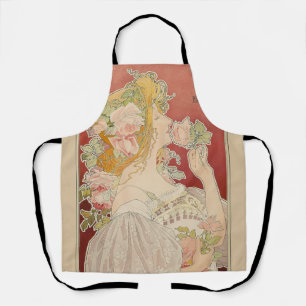 Art Nouveau Belle Époque Dame Rosen Livemont Schürze