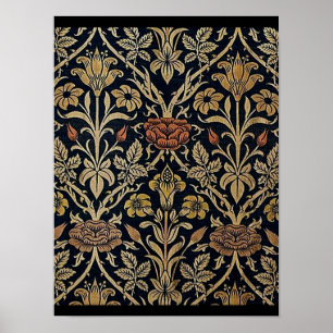 Art nouveau, Belle epoque-Muster, vintage, chic, W Poster