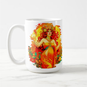 Art Nouveau Beltane Celtic Spring Kaffeetasse
