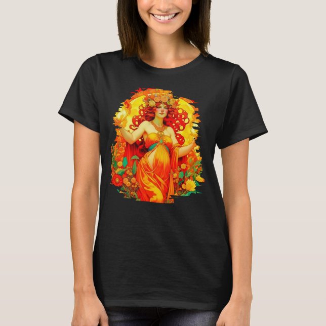 Art Nouveau Beltane Celtic Spring T-Shirt (Vorderseite)