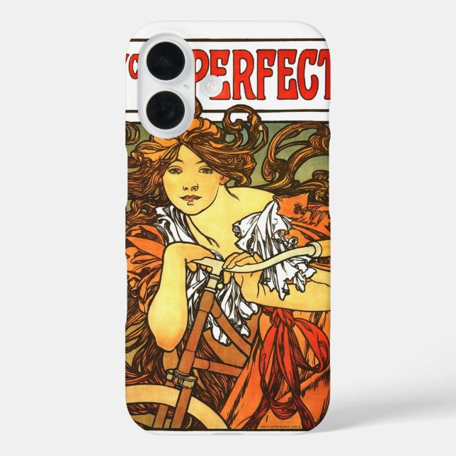 Art Nouveau Bicycle Mucha Art Collection Case-Mate iPhone Hülle (Rückseite)