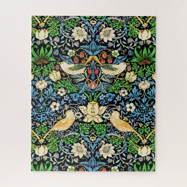 Art Nouveau Bird and Blume TapestPattern Puzzle (Vertikal)
