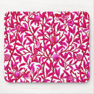 Art Nouveau Bird and Pomegranate, Fuchsia Pink Mousepad