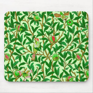 Art Nouveau Bird and Pomegranate, Limes Green Mousepad