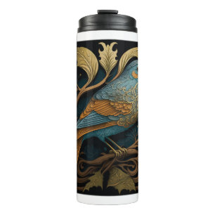 Art Nouveau Bird Thermal Tumbler Thermosbecher