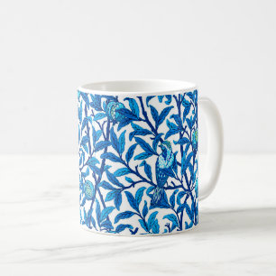 Art Nouveau Bird und Pomegranat, Cobalt Blue Tasse