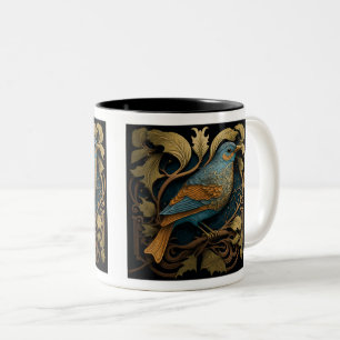Art Nouveau Bird Zwei-Tone-Tasse, 11 oz Zweifarbige Tasse