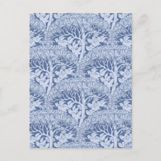 Art Nouveau Birds and Trees Pattern Postkarte