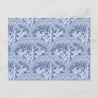 Art Nouveau Birds and Trees Pattern Postkarte