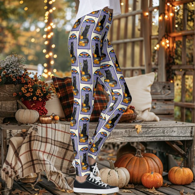 Art Nouveau Black Cat Leggings (Von Creator hochgeladen)