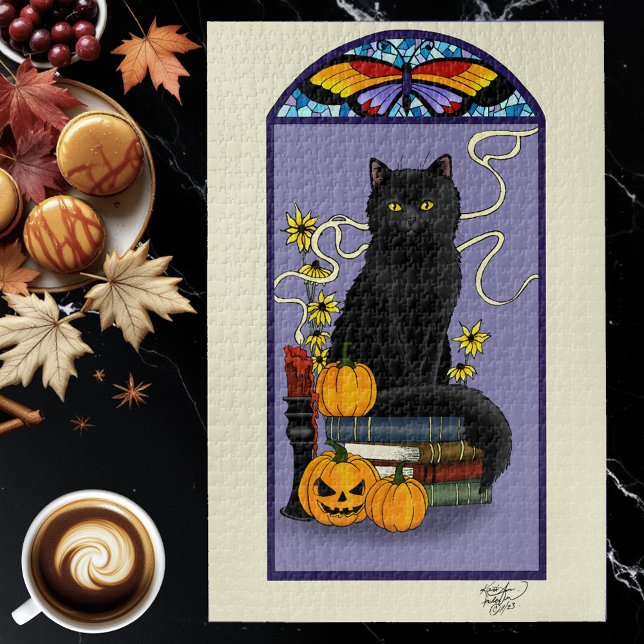 Art Nouveau Black Cat Puzzle (Von Creator hochgeladen)
